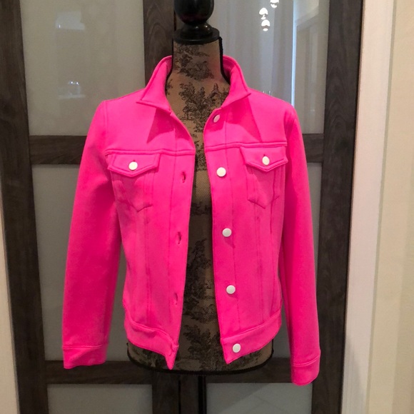 fluorescent pink jacket
